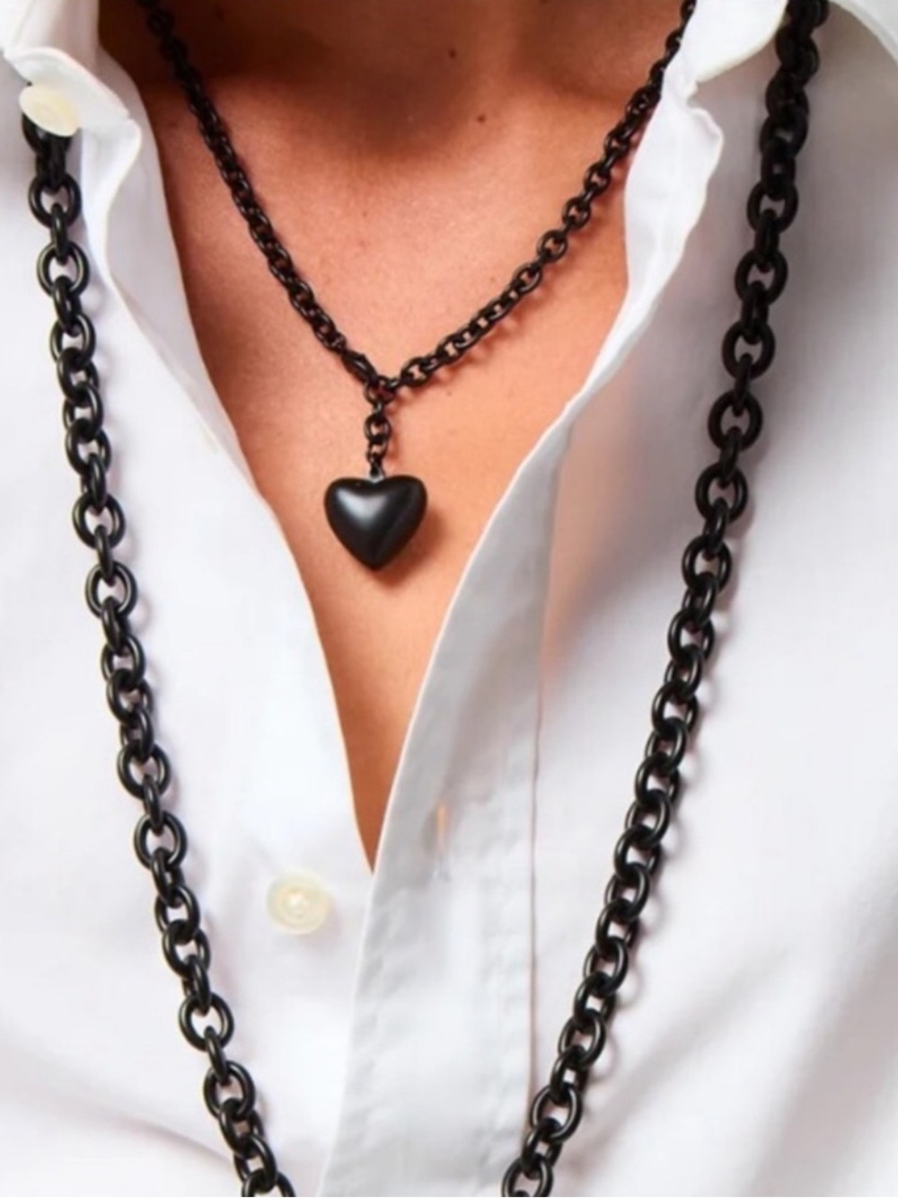 NWOT Roxanne Assoulin The Mini Puffy Heart Necklace